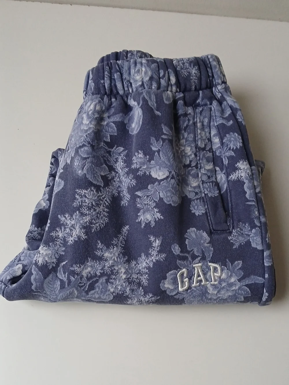 Gap x LoveShackFancy Sweatpants Blue Floral Print Girls Medium